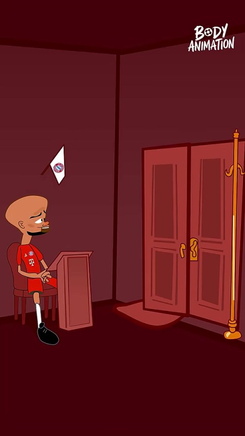 就這么短？外網(wǎng)動畫惡搞：杰克遜去慕尼黑在孔帕尼面前轉(zhuǎn)了一圈！